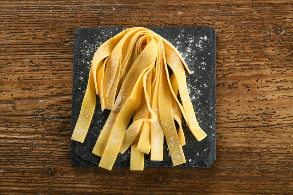 handmade Italian pappardelle pasta